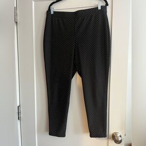 Chico’s Women’s Slim Leg Cropped Polka Dot Pants (Size  12)